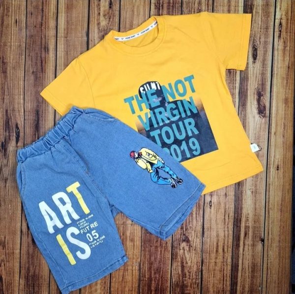 تی شرت شلوارک لی پسرونه آرت - Image 2