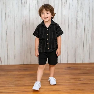 ست شومیز شلوارک خطی