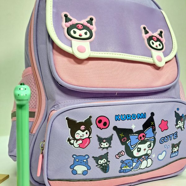 کوله مدرسه دخترانه کرومی ملودی طرح آکواریومی - Image 3