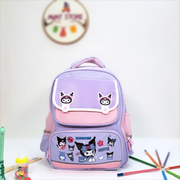 کوله مدرسه دخترانه کرومی ملودی طرح آکواریومی - Image 2