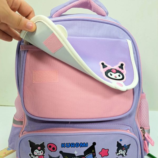 کوله مدرسه دخترانه کرومی ملودی طرح آکواریومی - Image 4