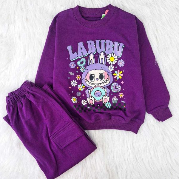 ست بلوز شلوار دخترانه لبوبو جیبدار - Image 2