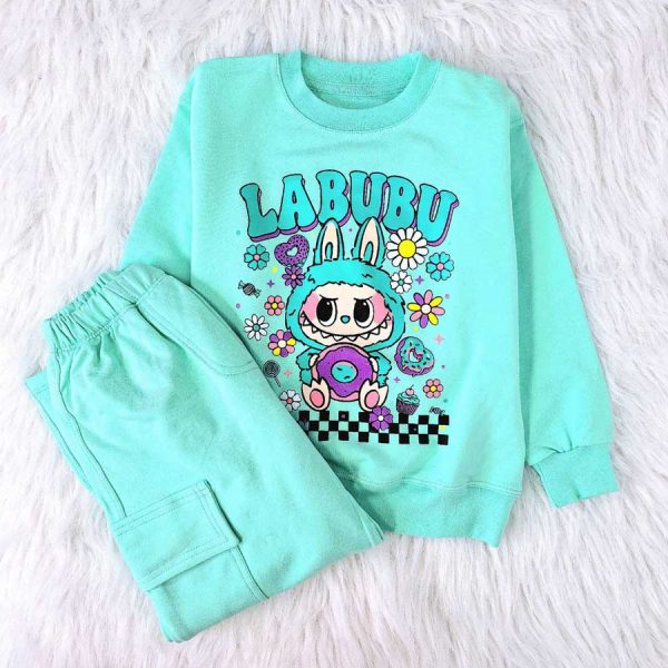 ست بلوز شلوار دخترانه لبوبو جیبدار - Image 3