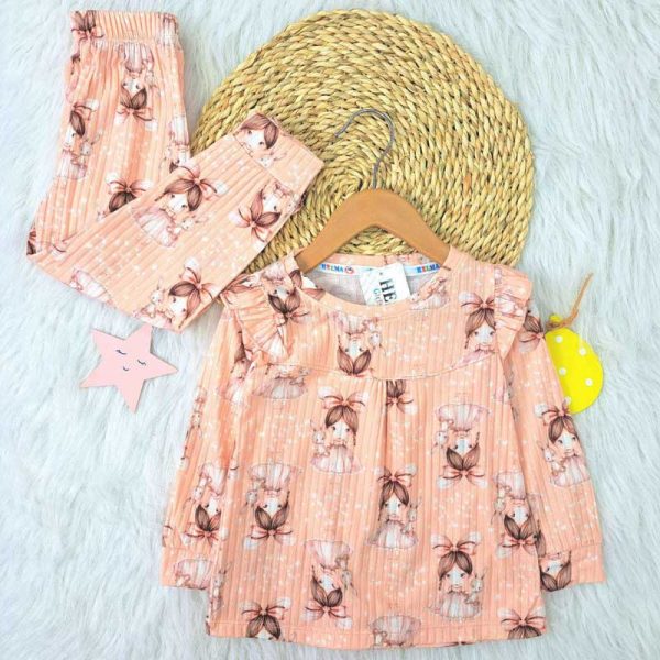 ست دخترانه راحتی فرانسوی - Image 2