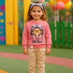 ست بلوز و شلوار کتان دختر عینکی - Image 11