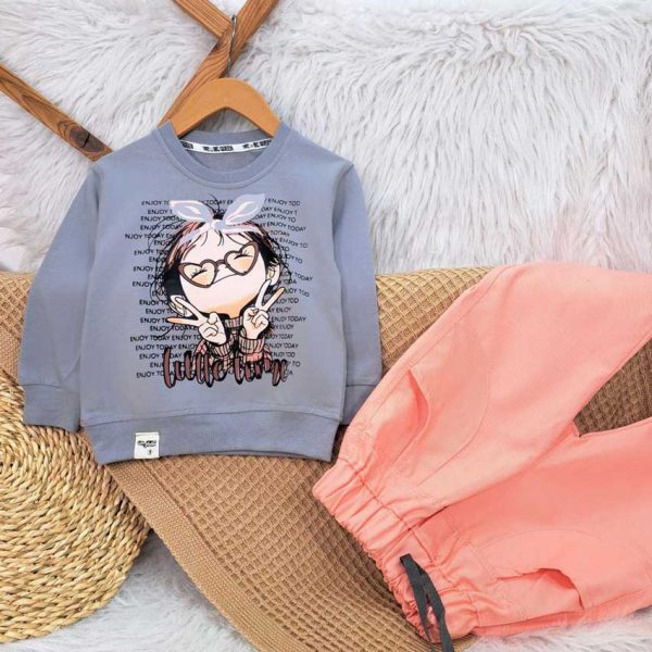 ست بلوز و شلوار کتان دختر عینکی - Image 8